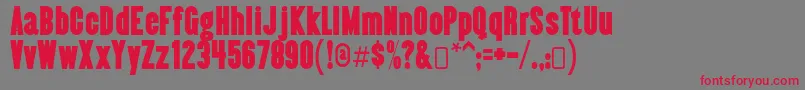 Almonte Font – Red Fonts on Gray Background