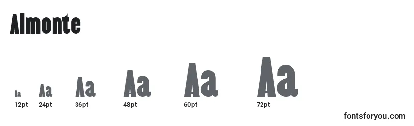Almonte Font Sizes