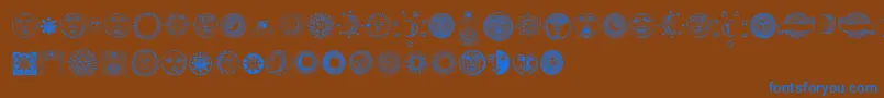 Astrodings Font – Blue Fonts on Brown Background