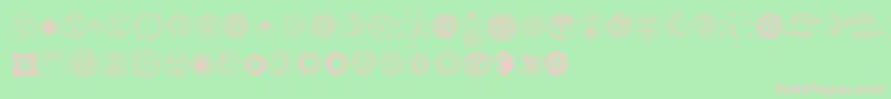 Astrodings Font – Pink Fonts on Green Background