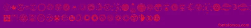 Astrodings Font – Red Fonts on Purple Background