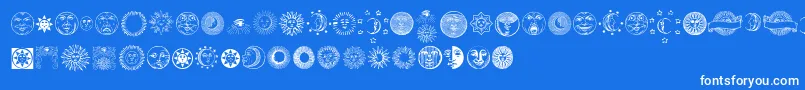 Astrodings Font – White Fonts on Blue Background