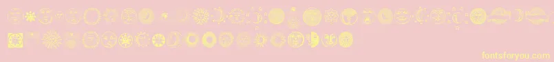 Astrodings Font – Yellow Fonts on Pink Background