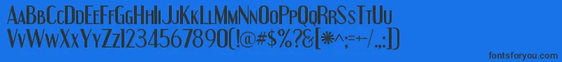 EngebrechtreRegular Font – Black Fonts on Blue Background
