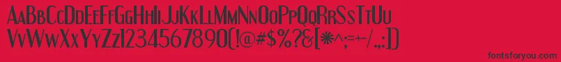 EngebrechtreRegular Font – Black Fonts on Red Background
