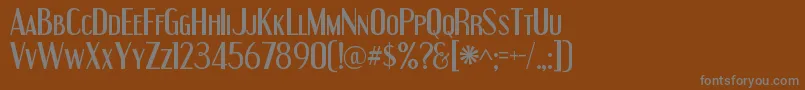 EngebrechtreRegular Font – Gray Fonts on Brown Background