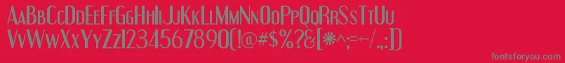 EngebrechtreRegular Font – Gray Fonts on Red Background
