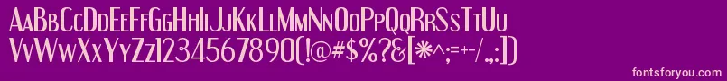 EngebrechtreRegular Font – Pink Fonts on Purple Background