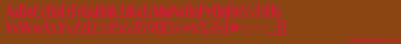 EngebrechtreRegular Font – Red Fonts on Brown Background