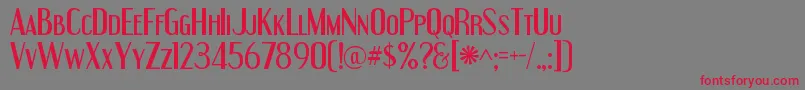 EngebrechtreRegular-Schriftart – Rote Schriften auf grauem Hintergrund