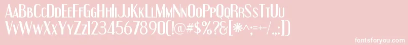 EngebrechtreRegular Font – White Fonts on Pink Background