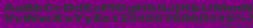 Czcionka UniversltstdXblackex – czarne czcionki na fioletowym tle