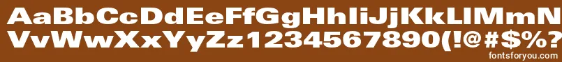 fuente UniversltstdXblackex – Fuentes Blancas Sobre Fondo Marrón