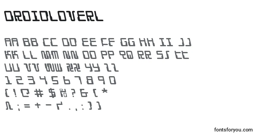 Schriftart Droidloverl – Alphabet, Zahlen, spezielle Symbole