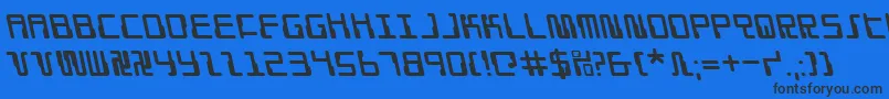 Droidloverl Font – Black Fonts on Blue Background