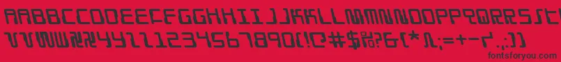 Droidloverl Font – Black Fonts on Red Background