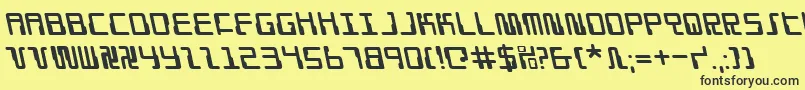 Droidloverl Font – Black Fonts on Yellow Background