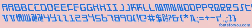 Droidloverl-fontti – siniset fontit vaaleanpunaisella taustalla