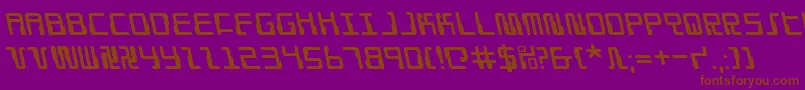 Droidloverl Font – Brown Fonts on Purple Background