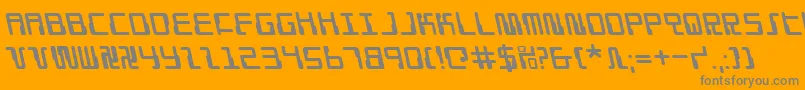 Droidloverl-Schriftart – Graue Schriften auf orangefarbenem Hintergrund