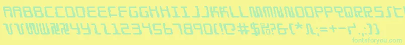 Droidloverl Font – Green Fonts on Yellow Background
