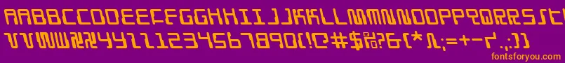 Droidloverl Font – Orange Fonts on Purple Background