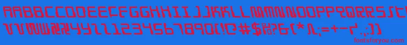 Droidloverl Font – Red Fonts on Blue Background