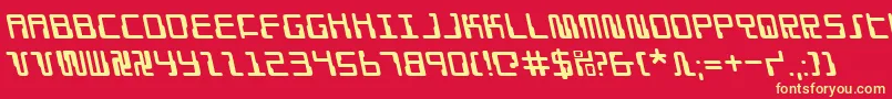 Droidloverl Font – Yellow Fonts on Red Background