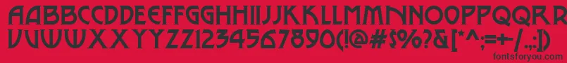 MetroModern Font – Black Fonts on Red Background