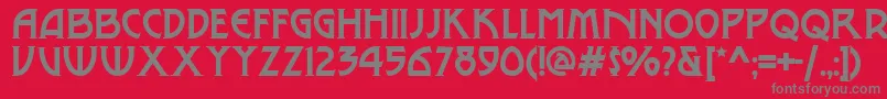 MetroModern Font – Gray Fonts on Red Background