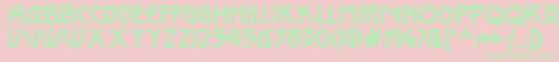 MetroModern Font – Green Fonts on Pink Background