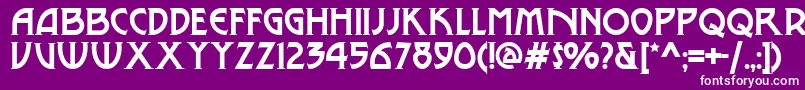 フォントMetroModern – 紫の背景に白い文字