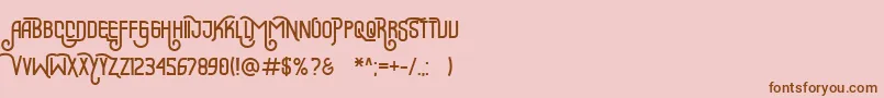 Maeninaja Font – Brown Fonts on Pink Background