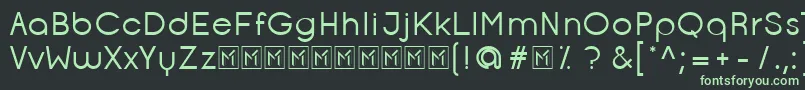 OpificioRegular Font – Green Fonts on Black Background