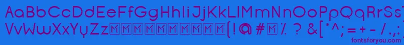 OpificioRegular Font – Purple Fonts on Blue Background