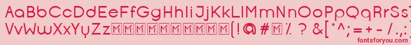 OpificioRegular Font – Red Fonts on Pink Background