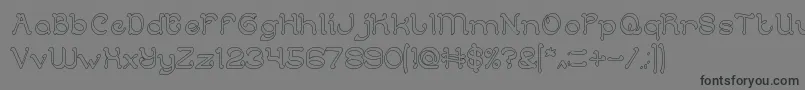 ArabianKnightHollow Font – Black Fonts on Gray Background
