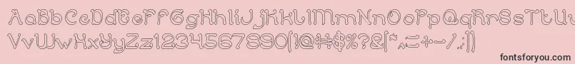 フォントArabianKnightHollow – ピンクの背景に黒い文字