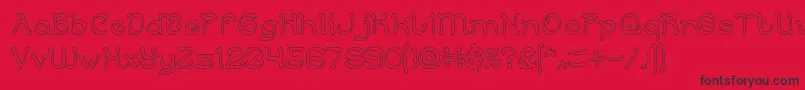 ArabianKnightHollow Font – Black Fonts on Red Background
