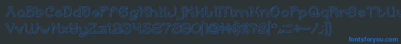 ArabianKnightHollow Font – Blue Fonts on Black Background