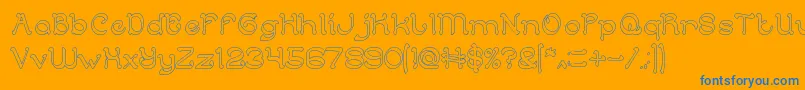 ArabianKnightHollow Font – Blue Fonts on Orange Background