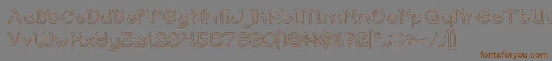 ArabianKnightHollow Font – Brown Fonts on Gray Background