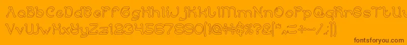 ArabianKnightHollow Font – Brown Fonts on Orange Background