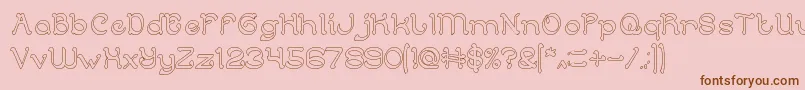 ArabianKnightHollow-Schriftart – Braune Schriften auf rosa Hintergrund