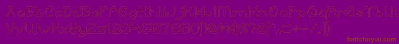Fonte ArabianKnightHollow – fontes marrons em um fundo roxo