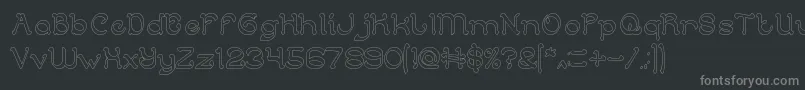 ArabianKnightHollow Font – Gray Fonts on Black Background
