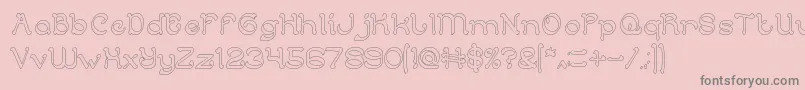 ArabianKnightHollow Font – Gray Fonts on Pink Background