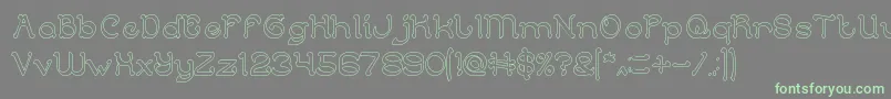 ArabianKnightHollow Font – Green Fonts on Gray Background