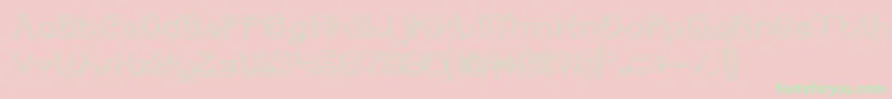 フォントArabianKnightHollow – ピンクの背景に緑の文字