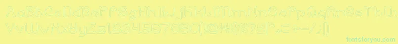 ArabianKnightHollow Font – Green Fonts on Yellow Background